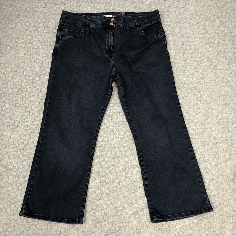 Next Flare Jeans Womens 18R Blue High Rise Lift Slim Shape Stretch Denim Pants